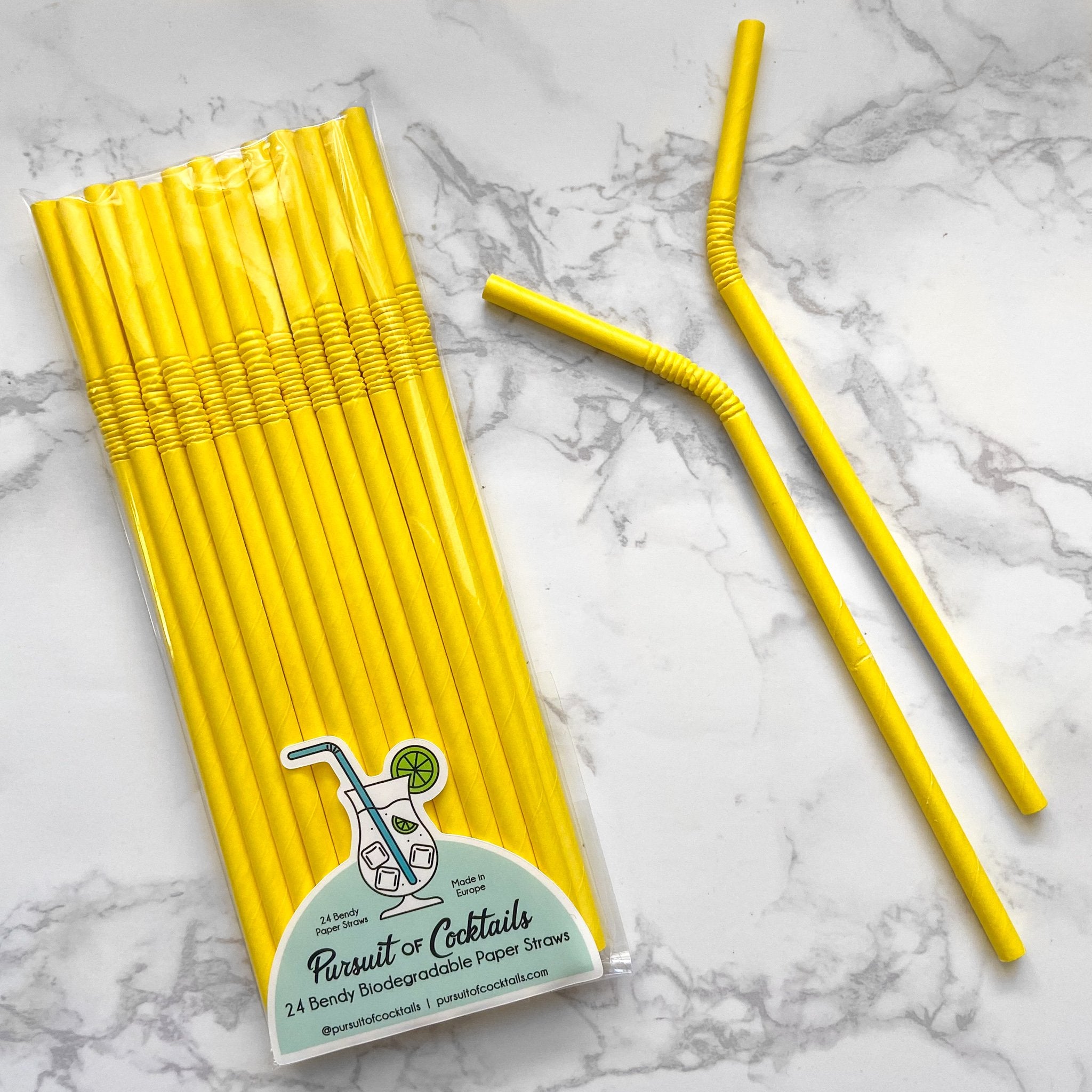 100 Bee Themed Paper Straws