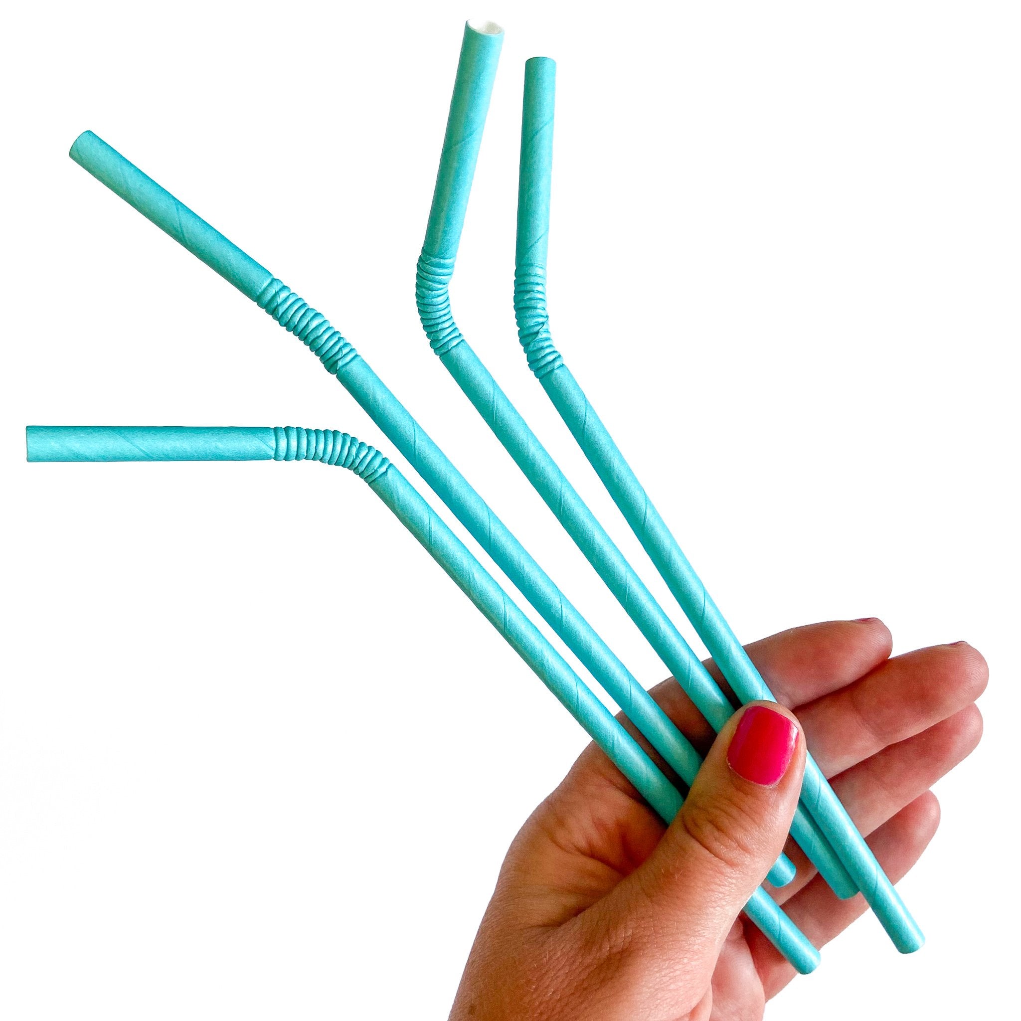 Colorful Straws Extra Long Flexible Bendy Disposable Plastic
