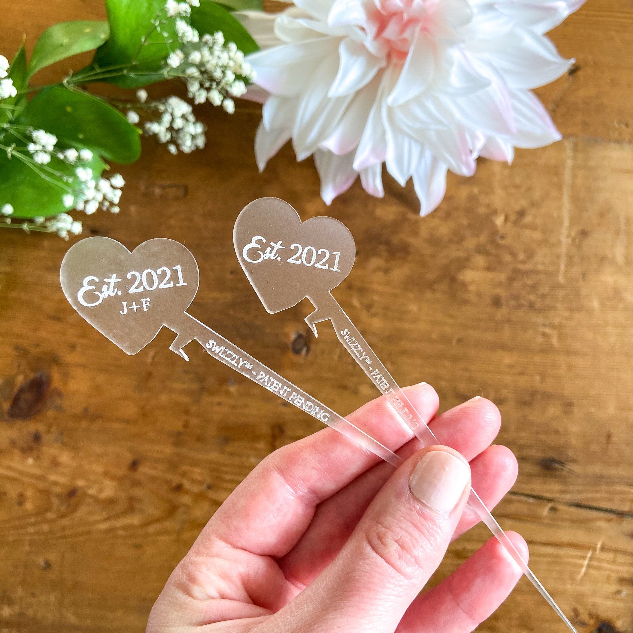 Personalized Name Drink Stirrers Cocktail Accessories Wedding